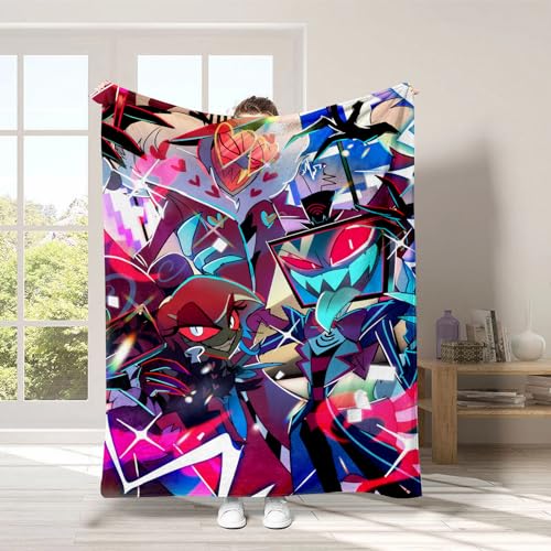 Xinchangda Hazbin Hotel-Anime-Decke, superweiches Mikro-Fleece, Anime, Alastor Angel Dust Charlie Morningstar Decken, niedliche Flanelldecke von Xinchangda