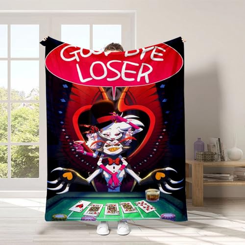 Xinchangda Hazbin Hotel-Anime-Decke, superweiches Mikro-Fleece, Anime, Alastor Angel Dust Charlie Morningstar Decken, niedliche Flanelldecke von Xinchangda