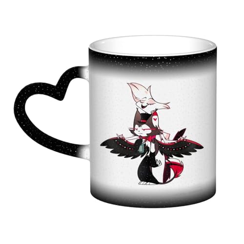 Xinchangda Hazbin Hotel Farbwechsel Tasse Anime Alastor/Angel Dust/Charlie Morningstar Magic Mark Tasse Keramik Kaffeetasse Teetasse Kreative Geschenke von Xinchangda