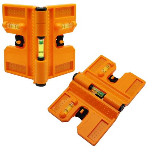 Pfostenwasserwaage Wasserwaage,XineYuor 2PCS Schnurwasserwaage, Profi Schnurlinien Richtwaagen Winkelwasserwaage Winkel Wasserwaage Schnuur für Rohrinstallation Bild Hängen Montagehilfe von XineYuor