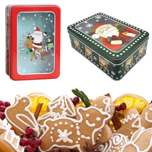 XineYuor Keksdose Weihnachten,2 Stück Plätzchendosen Weihnachten,Gebäckdosen Weihnachtsdosen Weihnachtsgebäckdosen Blechdosen Geschenkdose Metalldose Teedose Plätzchendose für Süßigkeiten Kekse XineYuor Keksdose Weihnachten,2 Stück Plätzchendosen Weihnachten,Gebäckdosen Weihnachtsdosen Weihnachtsgebäckdosen Blechdosen Geschenkdose Metalldose Teedose Plätzchendose für Süßigkeiten Kekse von XineYuor