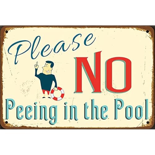 Vintage Bitte nicht in den Pool pinkeln Aluminium Metall Blechschild Blech Poster Wand sind Dekor Neue 8x12 Zoll Vintage Bitte nicht in den Pool pinkeln Aluminium Metall Blechschild Blech Poster Wand sind Dekor Neue 8x12 Zoll von XingFox
