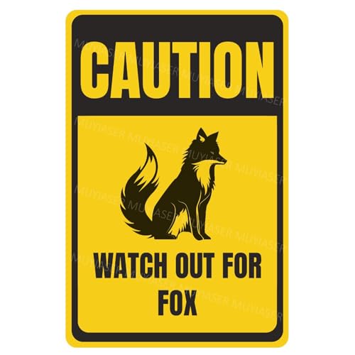 Vorsicht Watchfor Fox Plaque You Have Been Vintage Warnung Metall Blechschilder für Zaun Tor Hof Zoo Haus Außenwand Dekor 8x12 Zoll Vorsicht Watchfor Fox Plaque You Have Been Vintage Warnung Metall Blechschilder für Zaun Tor Hof Zoo Haus Außenwand Dekor 8x12 Zoll von XingFox