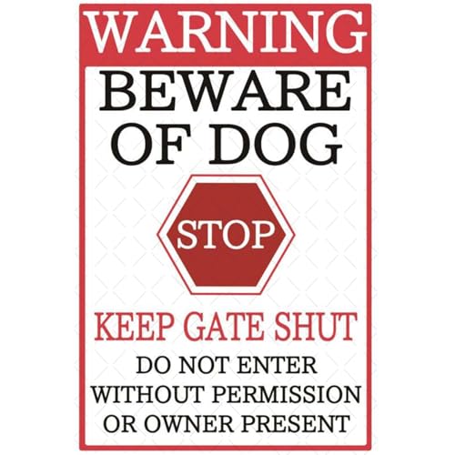 XingFox Warnung Metall Zinn Zeichen Vorsicht Von Hund Für Zaun Bauernhof Garten Garage DoEnter Hund Liebhaber Geschenk 8x12 Zoll XingFox Warnung Metall Zinn Zeichen Vorsicht Von Hund Für Zaun Bauernhof Garten Garage DoEnter Hund Liebhaber Geschenk 8x12 Zoll von XingFox