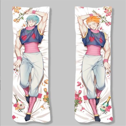 Xingbiyou Seitenschläfer Kissenbezug, Hunter×Hunter Cosplay Atmungsaktiver Kissenbezug Pfirsichhaut Velour mit Reißverschluss (A, 150x50cm) von Xingbiyou