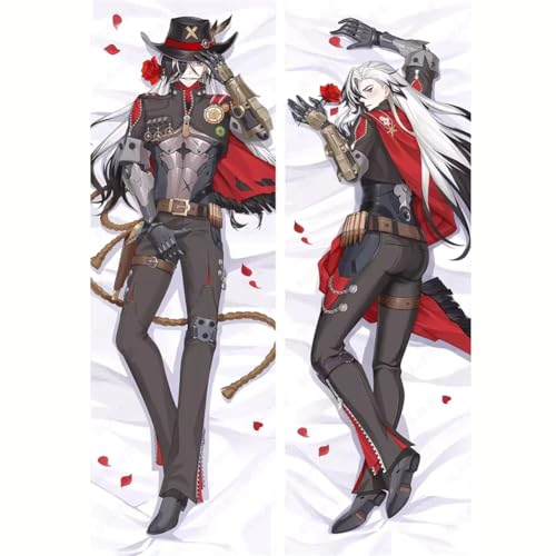 Xingbiyou Seitenschläfer Kissenbezug,Honkai: Star Rail Boothill Cosplay Atmungsaktiver Kissenbezug Pfirsichhaut Velour mit Reißverschluss (A, 50X160 cm) von Xingbiyou