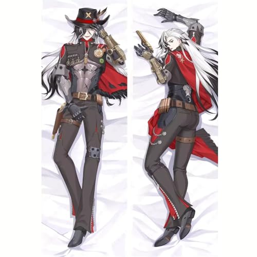 Xingbiyou Seitenschläfer Kissenbezug,Honkai: Star Rail Boothill Cosplay Atmungsaktiver Kissenbezug Pfirsichhaut Velour mit Reißverschluss (B, 50X150 cm) von Xingbiyou