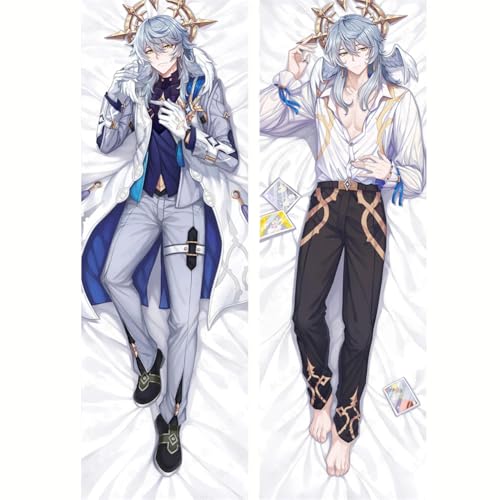 Xingbiyou Seitenschläfer Kissenbezug,Honkai: Star Rail Sunday Cosplay Atmungsaktiver Kissenbezug Pfirsichhaut Velour mit Reißverschluss (A, 50x150cm) von Xingbiyou