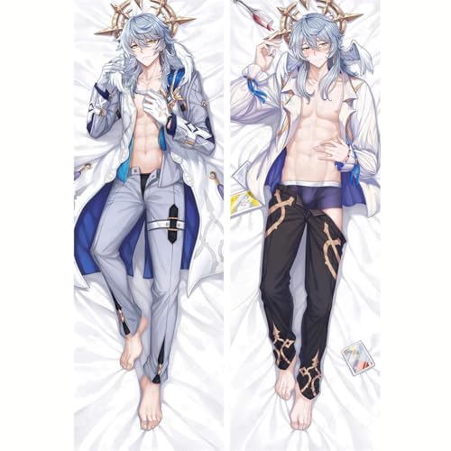 Xingbiyou Seitenschläfer Kissenbezug,Honkai: Star Rail Sunday Cosplay Atmungsaktiver Kissenbezug Pfirsichhaut Velour mit Reißverschluss (B, 50x150cm) von Xingbiyou