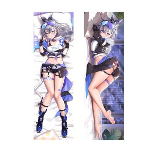 Xingbiyou Seitenschläfer Kissenbezug 50X150CM,Honkai: Star Rail Silver Wolf Cosplay Atmungsaktiver Kissenbezug Pfirsichhaut Velour mit Reißverschluss (B) von Xingbiyou