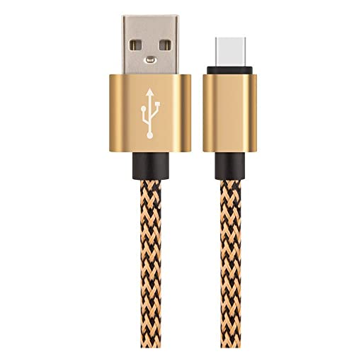 1M 2M 3M Typ-C USB-C Schnell Ladekabel, USB A zu USB C 2A Ladekabel für Huawei Samsung Galaxy S20/S21/S10/S9 (Länge 1m, Gold) von Xingdianfu