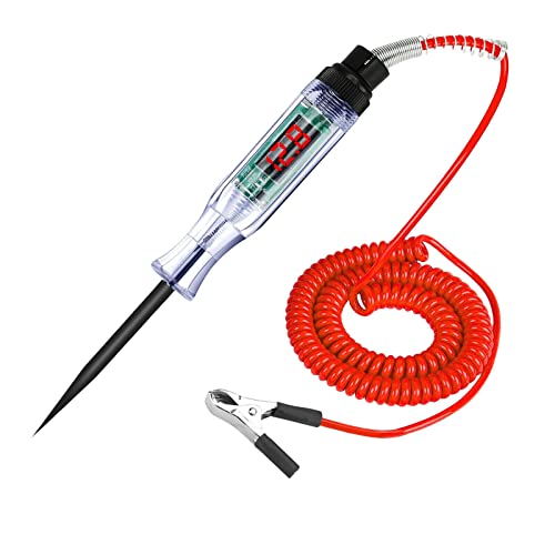 Auto Spannungsprüfer mit Kontrollleuchte KFZ Prüflampe Voltprüfer Stromprüfer Tester PKW Teststift mit Krokoklemme 6/12/24V Auto Spannungsprüfer mit Kontrollleuchte KFZ Prüflampe Voltprüfer Stromprüfer Tester PKW Teststift mit Krokoklemme 6/12/24V von Xingdianfu
