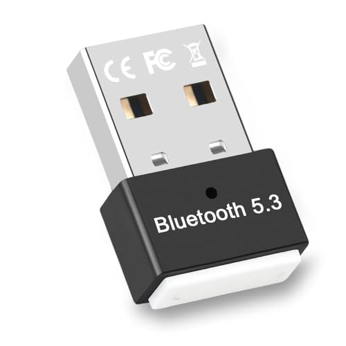 Bluetooth Adapter für PC 5.3, USB Bluetooth Adapter Dongle, USB EDR Bluetooth Wireless Senderempfänger für Desktop, Laptop, PC, Headset, Tastatur, Maus, Bluetooth Stereo, mit Windows 11/10/8.1/7 Bluetooth Adapter für PC 5.3, USB Bluetooth Adapter Dongle, USB EDR Bluetooth Wireless Senderempfänger für Desktop, Laptop, PC, Headset, Tastatur, Maus, Bluetooth Stereo, mit Windows 11/10/8.1/7 von Xingdianfu