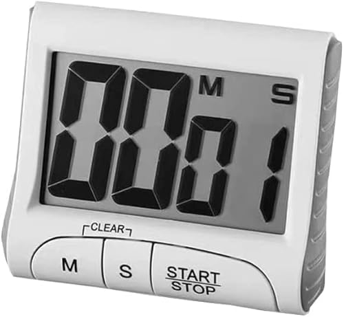 Digitaler Küchentimer mit großem Display, Timer und digitaler Stoppuhr, Metall, Weiß Digitaler Küchentimer mit großem Display, Timer und digitaler Stoppuhr, Metall, Weiß von Xingdianfu