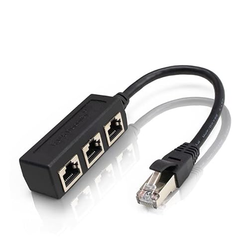 RJ45 Ethernet 1 to 3 Netzwerksplitter, RJ45 Netzwerk-Splitter Lan für Ethernet-Netzwerkadapter, männlich-weiblich, auf 3 Buchsen, LAN-Adapterkabel RJ45 Ethernet 1 to 3 Netzwerksplitter, RJ45 Netzwerk-Splitter Lan für Ethernet-Netzwerkadapter, männlich-weiblich, auf 3 Buchsen, LAN-Adapterkabel von Xingdianfu