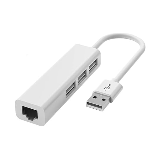 USB A auf 3 x USB A und RJ45 Ethernet LAN Adapter Hub Kabel Mac USB-A Netzwerk für Laptop,PC,MacBook von Xingdianfu