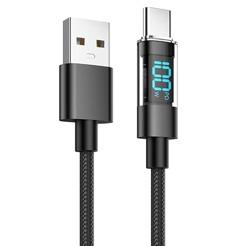 USB A auf USB C Kabel, 1 m, schnelles Datenkabel, Typ C Kabel kompatibel mit Samsung Galaxy, SSD, Power Bank, Laptop, Android Auto von Xingdianfu
