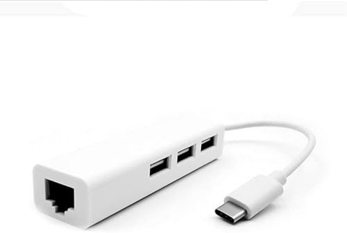 USB C auf 3 x USB A und RJ45 Ethernet LAN Adapter Hub Kabel Mac USB-C Netzwerk für Win XP / 7/8 /10/ MACOS von Xingdianfu
