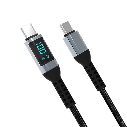 Xingdianfu USB C Auf USB C Kabel PD 100W Schnellladekabel LED Anzeige Typ C Ladegerät (1,2m) von Xingdianfu