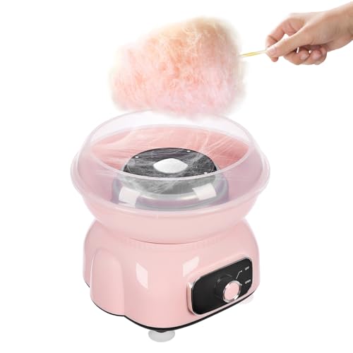Zuckerwattemaschine Kinder 500W mit Quarzheizung & Zubehör, leise & leicht zu reinigen, Rosa Mini Candy Maker für Zuhause, Party, Geburtstage – Astronaut Design von Xingfx