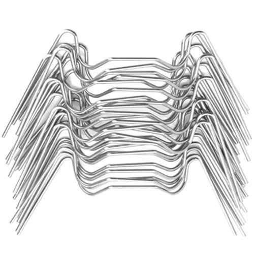 Gewächshaus-Glas-Clips, 500 Stück, Edelstahl, W-Typ Gewächshaus-Clips, W-Edelstahl-Clip, Glasscheibe, Befestigungszubehör, Gartengeräte von Xinglongs