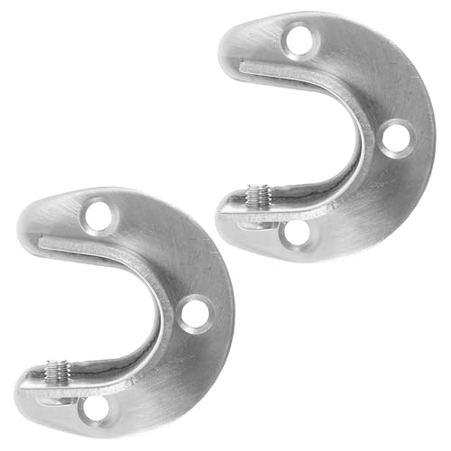 Schrankstangenendstützen, 20 Stück, Edelstahlhalterungen, Schrankstangenendstützen, Stangensockeln, Vorhang, Dusche, zuverlässige Leistung, langlebig von Xinglongs