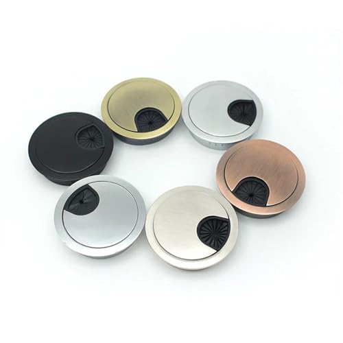 Schreibtisch-Drahtlochabdeckung, 6 Stück, 53 mm, Computertisch, Tisch, Kabelanschluss, Drahtlochabdeckung, Möbel-Hardware (C) von Xinglongs