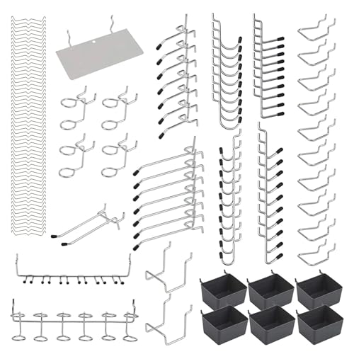Stecktafel-Hakensortiment, 2 Set, 140-teiliges Stecktafel-Haken-Set Organizer Sortiment Kit Peg Locks Hängeanwendungen von Xinglongs