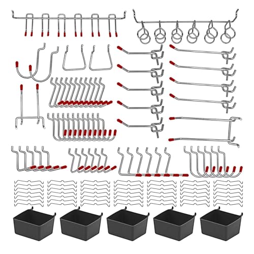 Stecktafel-Hakensortiment, 2er-Set, Metall, Stecktafel-Haken, Organizer, Sortiment, Steckschlösser, Hängeanwendungen, 114 Stück/Set von Xinglongs