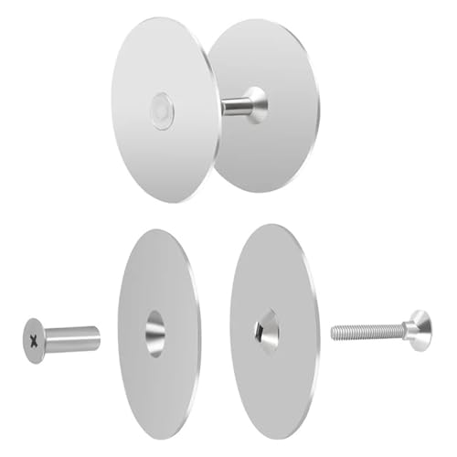 Türlochabdeckplatte, 4 Set, 6,4 cm Durchmesser, runde Riegelabdeckplatte, Türknauf-Lochabdeckplatte, Lochfüllplatte für Türgriff von Xinglongs