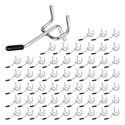 Xinglongs Stecktafel-Haken, 110 Stück, 5,1 cm, Stecktafel-Haken zum Aufhängen, passend für 6,35 mm Stecktafel-Organizer, Zubehör für Garage von Xinglongs