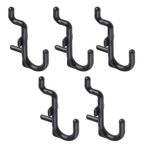 Xinglongs Stecktafel-Haken, 200 Stück, Stecktafel-Haken zum Aufhängen, schwarze Stecktafel-Haken, J-Stil, robuster Kunststoff, J-Form von Xinglongs