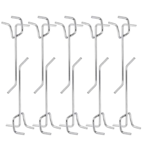 Xinglongs Stecktafel-Haken, 50 Stück, für den Außenbereich, Lochhaken, Gitter-Wandzubehör, multifunktionale Regalbefestigung für Draht-Metallkorb (15,00 x 2,50 x 2,50 cm) von Xinglongs