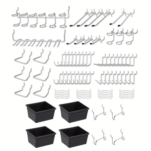 Xinglongs Stecktafel-Hakensortiment, 2er-Set, Stecktafel-Organizer, 2,5 cm Lochabstand, Stecktafel-Zubehör, Organizer-Set, 84-teiliges Set von Xinglongs