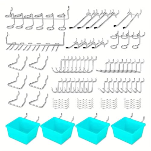 Xinglongs Stecktafel-Hakensortiment, 2er-Set, Stecktafel-Organizer, Zubehör, 2,5 cm Lochabstand, Stecktafel-Zubehör, Organizer-Set, 84-teiliges Set von Xinglongs