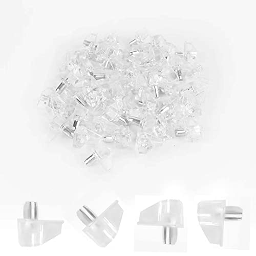60 Stück Regalstützen 5 mm Bolzen Dübel Metall Küche Regal Halterungen Pins für Schrank Glas Regal Kleiderschrank von Xingrun