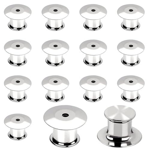 Verschlussstifte Metall Pin Keepers Rücken Lock Verschluss Brosche emaille verkleinern anstecker pins rückseite pin verschluss verschlussstifte sicherheitsverschluss für DIY, Silber-30 Stück von Xingrun