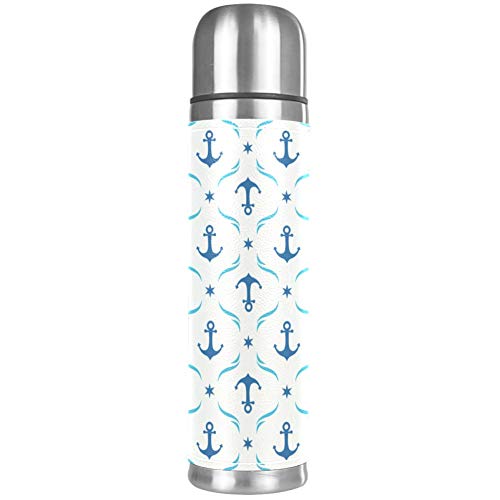 Xingruyun Thermosflasche Navigation Thermoskanne Tasse Edelstahl 500ml Vakuum Isolierflasche Kaffeetasse Wasserkocher Reise Tragbare Tasse Abdeckung für Jungen Mädchen Kinder von Xingruyun