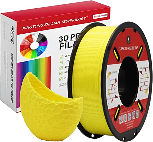 PLA 3D Drucker Filament 1.75mm 3D-Druckmaterialien für 3D Stift Druck Maßgenauigkeit +/- 0.02mm, Farbe Gelb 1kg / Spule von XINGTONGZHILIAN