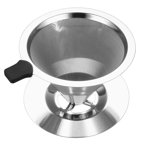 Kaffeefilter Edelstahl Kaffeefilterhalter, Wiederverwendbarer Kaffeetrichter, Kaffeesieb, Kaffeetropfer, Coffee Dripper, Papierloser Kaffeefilter Metall Kaffee Dripper für 1-2 Tassen von Xingwenhao