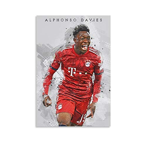 Alphonso Davies Poster, dekoratives Gemälde, Leinwand, Wandkunst, Wohnzimmer, Poster, Schlafzimmer, Malerei, 30 x 45 cm von Xinhong