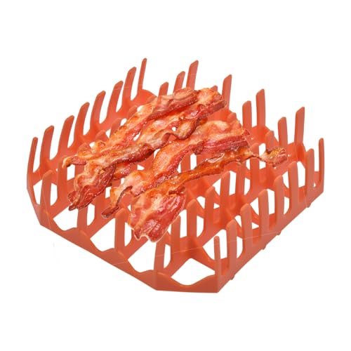 Air Fryer Bacon Cuidor Rack Rack Tray Mikrowellen-Bacon Antihaft Küchenzubehör für Pommes Frites, Non-Stick-Bacon, Wurst, Pizzakocher von Xinhuju