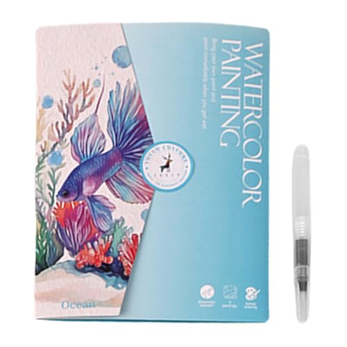 Aquarell-Arbeitsheft Anfänger - Malset in 12 Farben und Pinsel für Kunstmalerei | Starterset für Jugendliche und Erwachsene, das kreative Malbuch von Xinhuju