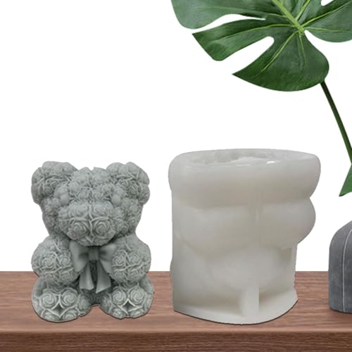 Bären Silikonform - 3D Shaper, Flexible Easy Release, starkes kreatives Design für Handwerksprojekte | Bär DIY -Enthusiasten Anfänger Profis Duft Candes Candy von Xinhuju