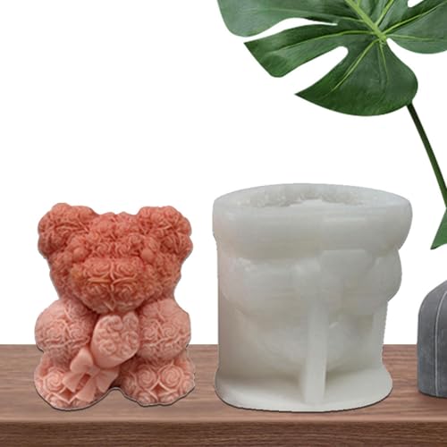 Bären Silikonform - 3D Shaper, Flexible Easy Release, starkes kreatives Design für Handwerksprojekte | Bär DIY -Enthusiasten Anfänger Profis Duft Candes Candy von Xinhuju