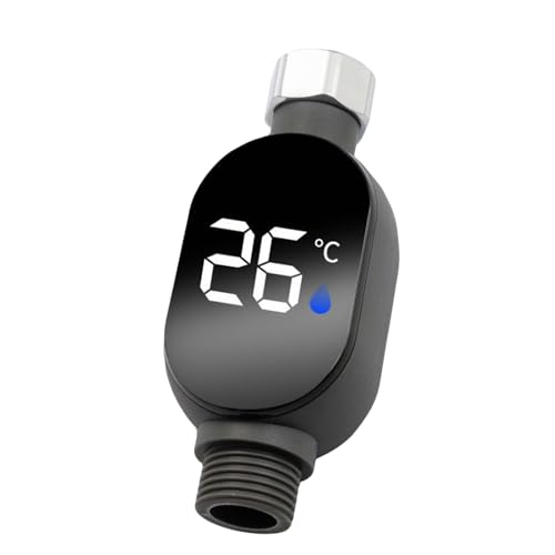 Duschtemperatur-Monitor – LED-Display, schnell ablesbares Sensorgerät | Digitales Thermometer mit wasserdichtem Design, ideal für die Temperaturkontrolle im Familienbadezimmer und in der Küche von Xinhuju