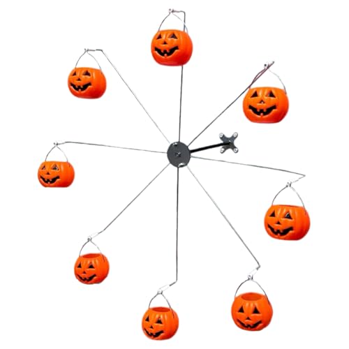 Ferris Wheel Bird Feeder | Kolibri für den Außenbereich Vorrichtung Halloween Sparrow mit 8 Eimern Perakets Schlucken gelb Garten Terrasse Rasen Ritzel von Xinhuju