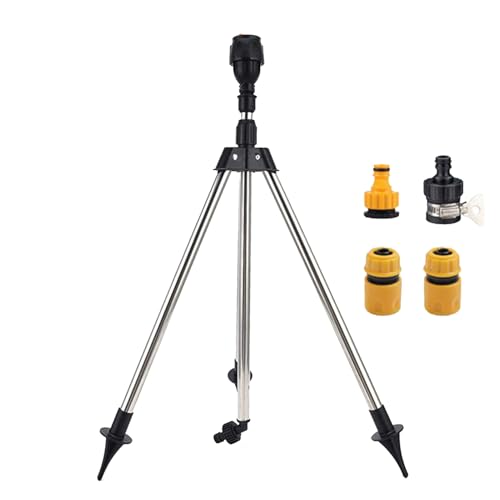 Garten-Dreibeinregners – Teleskop-Sprühkopf Mit Rotierendem Düsensystem | 360°-Bewässerungskopf Mit Großer Reichweite Und Stabilem Standfuß, Bewässerungslösung Für Pflanzen, Rasen, Feldfrüchte von Xinhuju