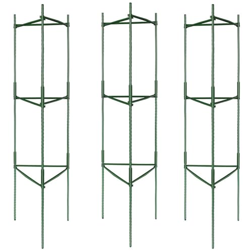 Gartenpflanzenunterstützung - Tomatenkäfig -Gitter für Töpfe, stabil verstellbare Einsätze | Im Freien wachstumskit mit rostbeständigem Metallrahmen, faltbarem Rebe- und Blumenkletternystem von Xinhuju