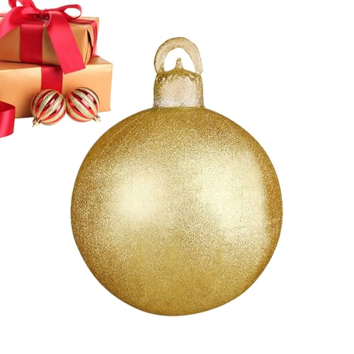 Großer Aufblasbarer Weihnachtsball - Aufblasbare Deko Ball Für Garten Dekoration | PVC Wiederverwendbarer Wasserdichter Ballon Für Rasen Outdoor Display Indoor Terrasse Pool Winter Saison von Xinhuju